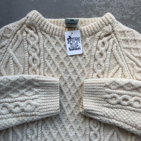 Vintage 80's Wool Cable Knit Sweater - Picture 3 of 10